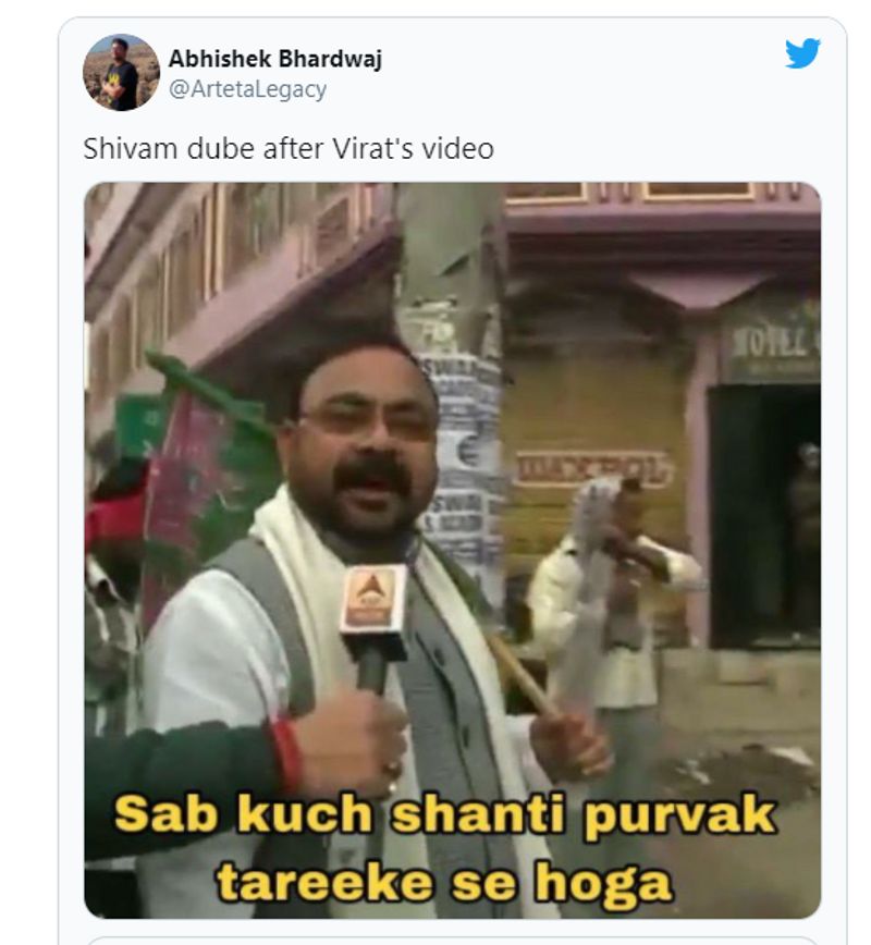 Fans react trolls Shivam Dube burst crackers despite Virat Kohlis message