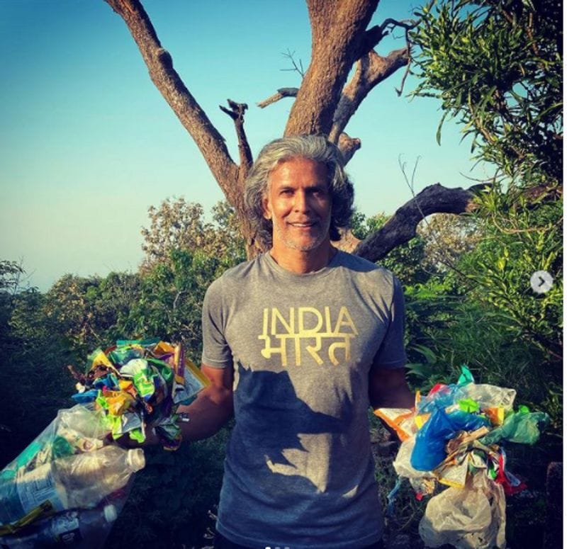 Milind picks garbage as he treks to Shiva temple dpl