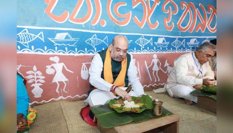 Amit Shah s lunch with tribal family at Bankura was prepared by Brahmin cook: Mamata Banerjee-dbr