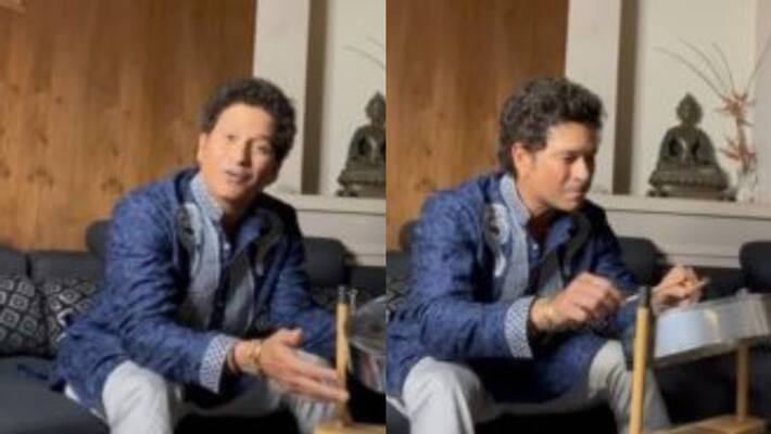 Sachin Tendulkar shared a video of himself playing drums spb Sachin Tendulkar shared a video of himself playing drums spb