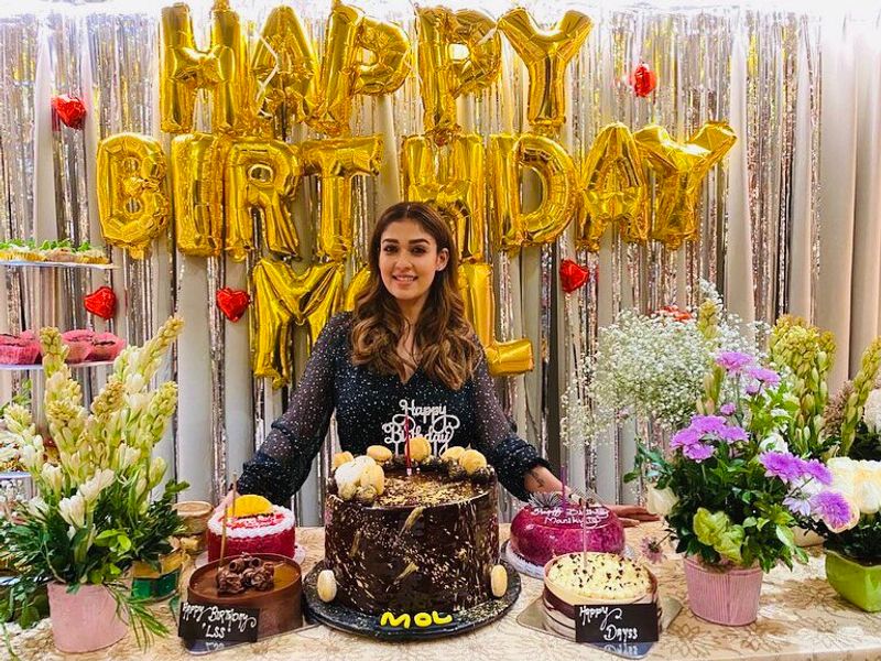 Nayanthara Birthday celebration photos going viral in social media