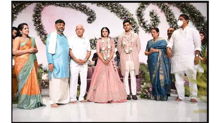 DK Shivakumars daughter gets engaged to SM Krishnas grandson CM BSY attends ring ceremony -ymn DK Shivakumars daughter gets engaged to SM Krishnas grandson CM BSY attends ring ceremony -ymn
