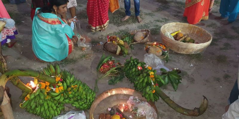Santosh Mitra square arranged an artificial reservoir for Chhath Pujo at Kolkata ASB