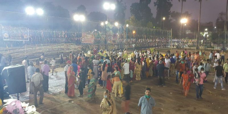 Santosh Mitra square arranged an artificial reservoir for Chhath Pujo at Kolkata ASB