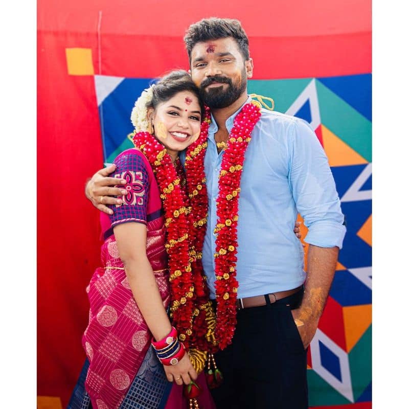 Vijay TV Serial Actress Married her lover wedding photo going viral