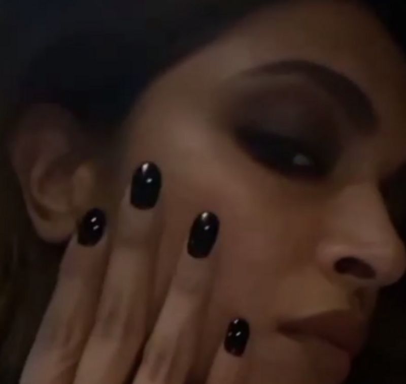Deepika Padukone shows off her dark manicure just for fun dpl