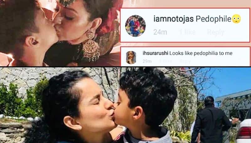 Netizen call Kangana Ranaut pedophile: Actress gets slammed for kissing her nephew on the lips RCB