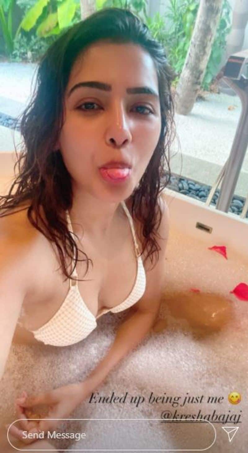 actress samantha over load hot bath dub photo rock in internet