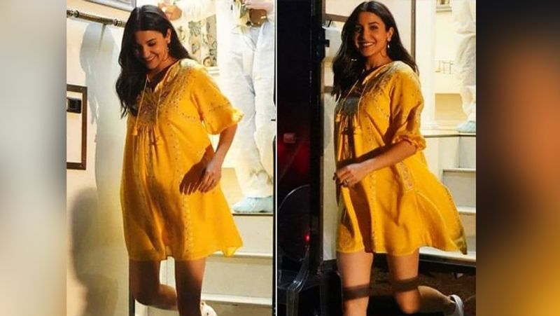 pregnant anushka sharma shooting back to back endorsement campaigns in mumbai photos viral on social media KPJ