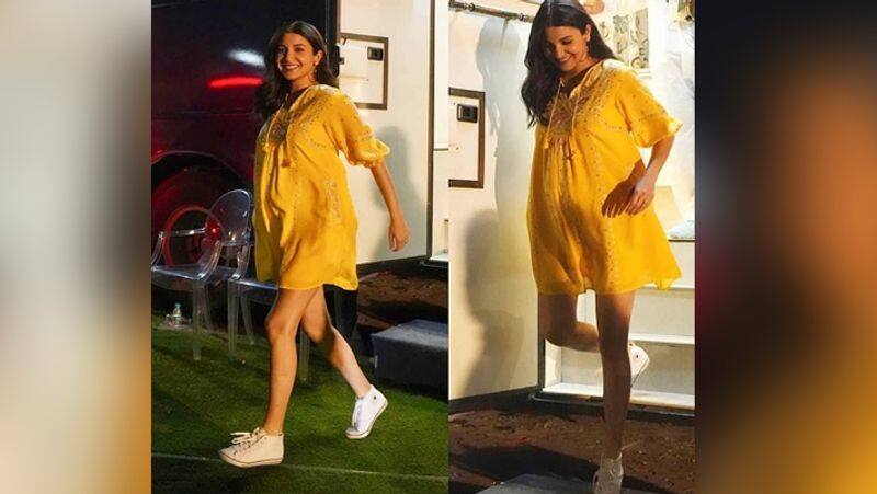 Mom-to-be Anushka Sharma stuns in a yellow dress dpl