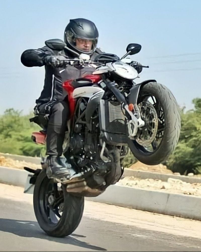 bike stunt pics of ajith kumar from valimai location gets viral