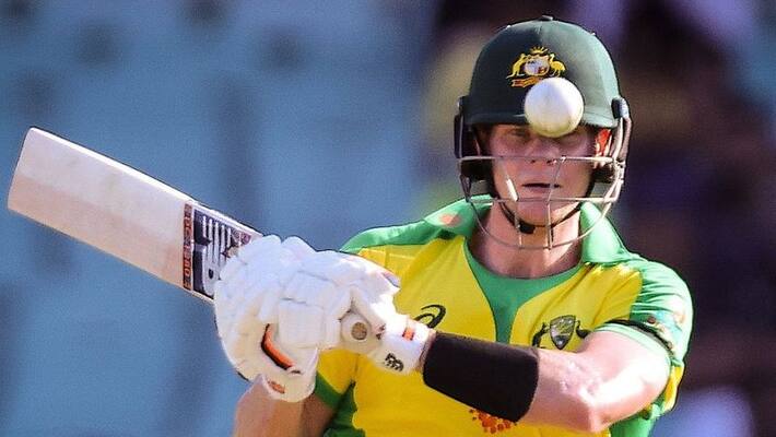 ICC T20 World Cup Steve Smith 57 runs Helps Australia Set 153 runs target to India in Warm up match kvn ICC T20 World Cup Steve Smith 57 runs Helps Australia Set 153 runs target to India in Warm up match kvn