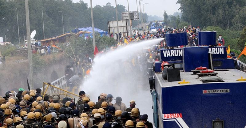 Delhi Chalo Farmers and police clash on the Delhi border
