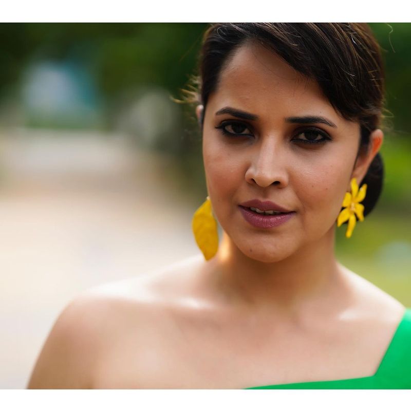 anasuya pregnent look in thank you brother arj