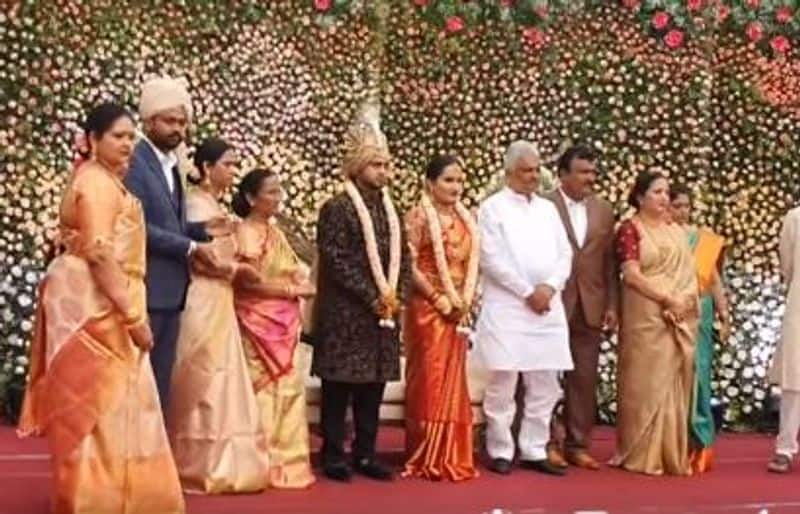 karnataka Leaders In Belagavi Congress MLA lakshmi hebbalkar son marriage at Goa rbj