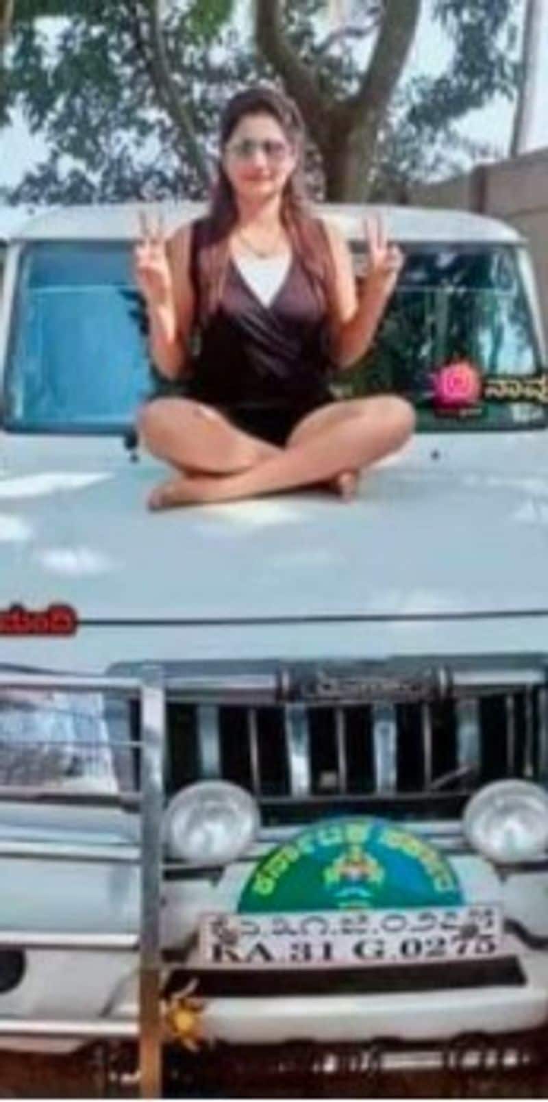 Girl Misusing Govt Vehicle At Karwar Pictures Goes Viral Complaint Lodged pod