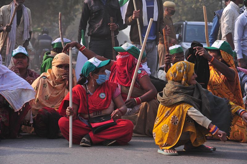 delhi chalo march farmers protest continues on third day photo story