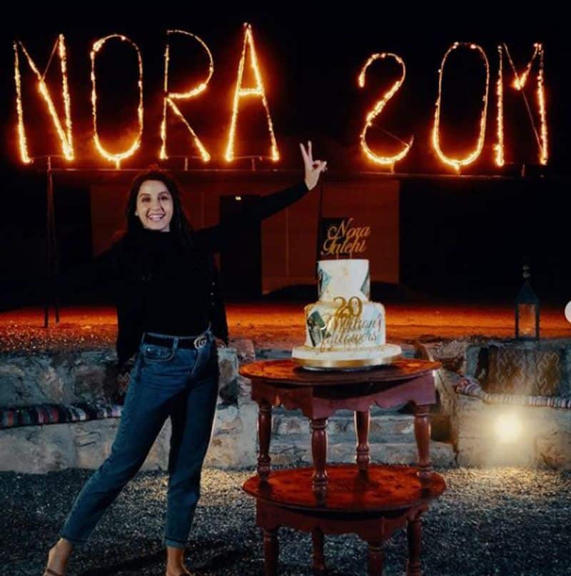 New pics from Nora Fatehis 20 million Instagram followers celebration dpl