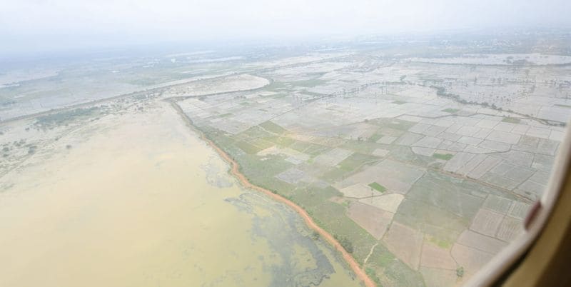 cm jagan aerial survey in nivar effected places