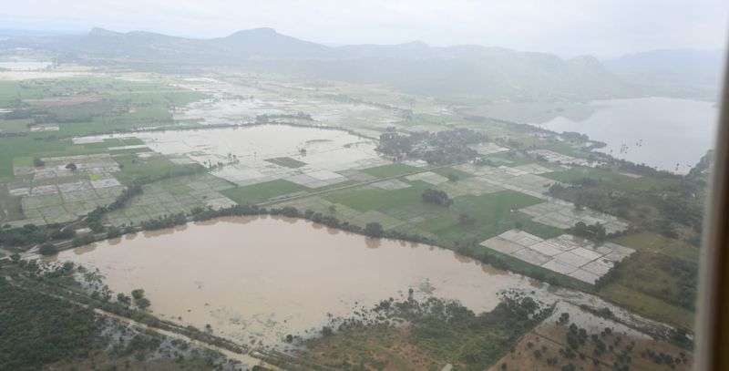 cm jagan aerial survey in nivar effected places