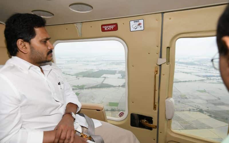 cm jagan aerial survey in nivar effected places