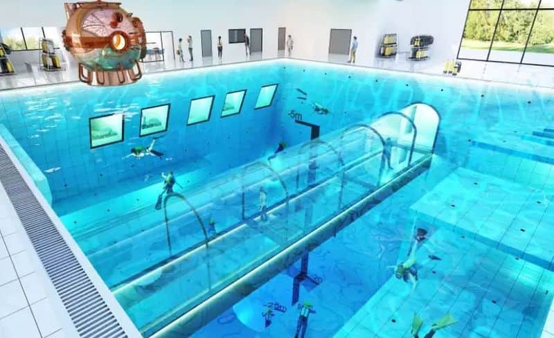 worlds deepest swimming pool opens in poland