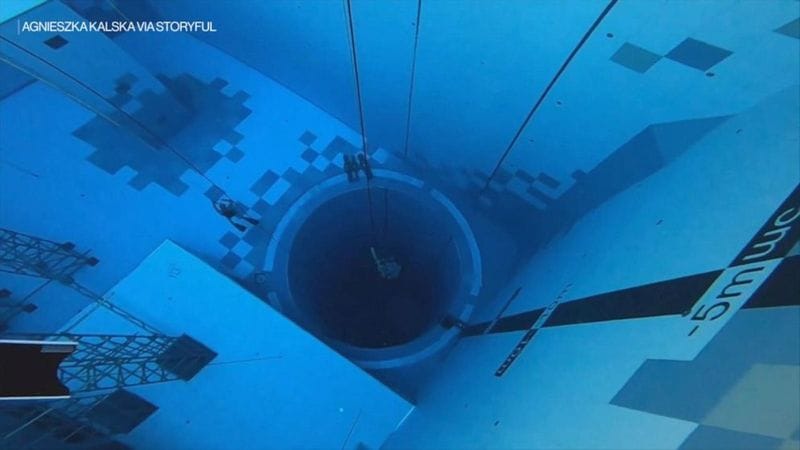 worlds deepest swimming pool opens in poland