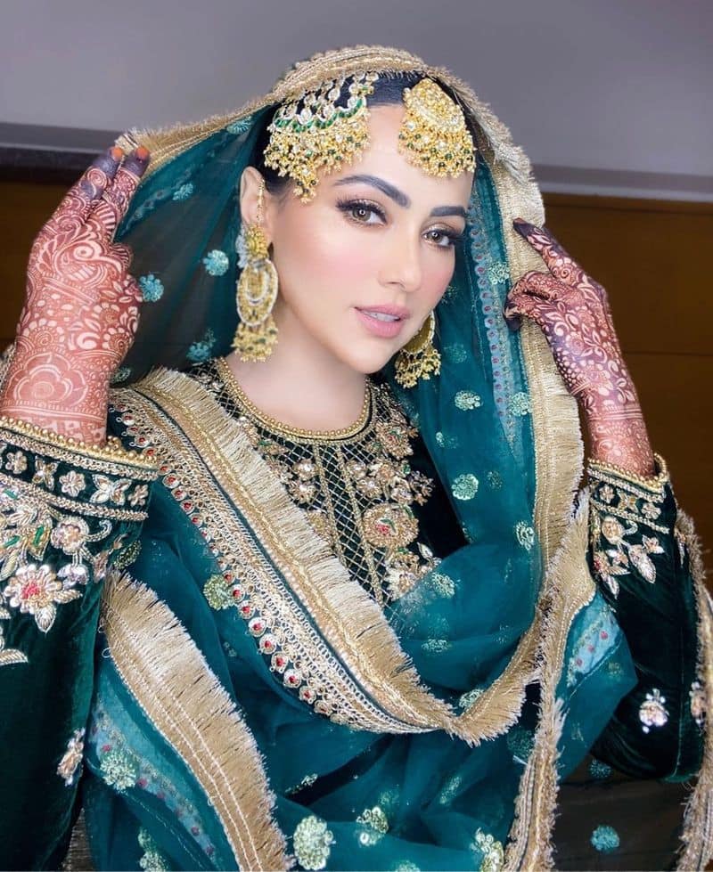 sana khan shines in her post wedding dress ksr