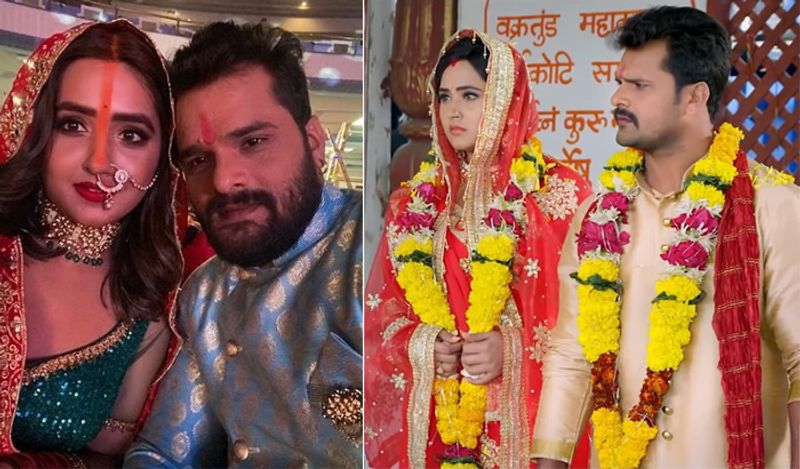 सोशल मीडिया पर वायरल हो रही खेसारी और काजल की शादी के जोड़े में फोटो देख फैंस को लग रहा है कि दोनों ने शादी कर ली है और वो उन्हें बधाई दे रहे हैं। इसके साथ ही कई तो इनकी जोड़ी की तारीफ भी कर रहे हैं। 