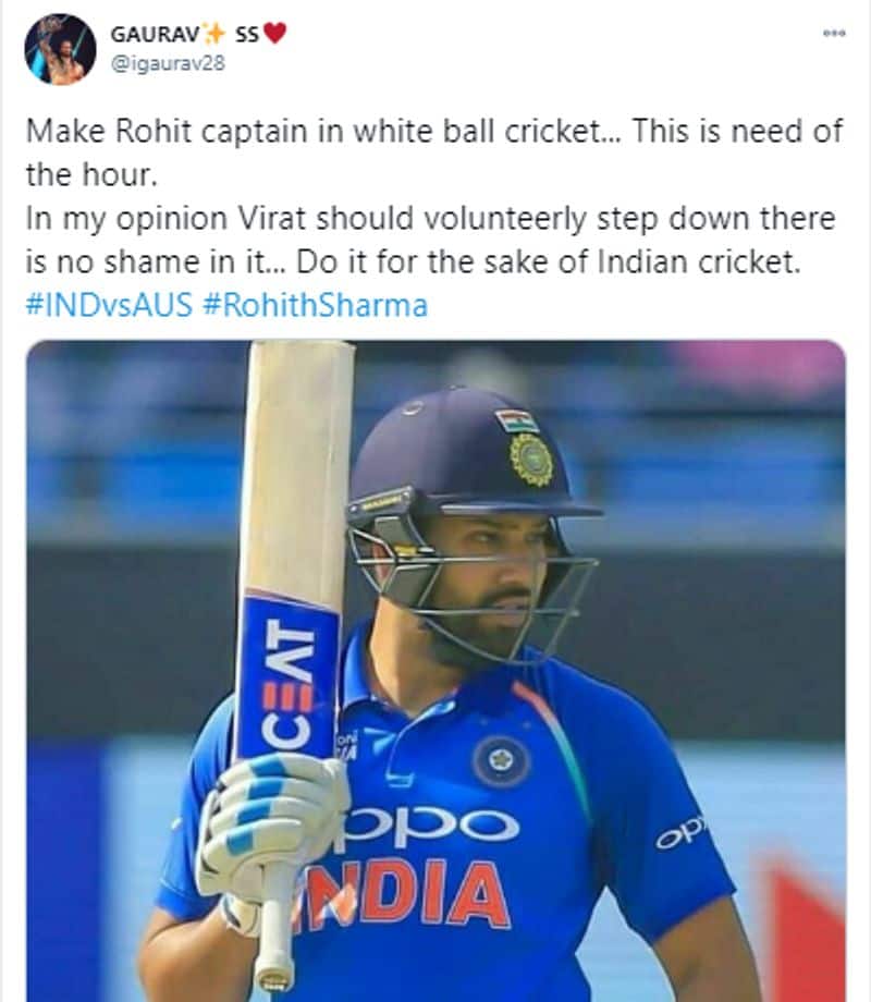 India vs Australia Fans demand Rohit Sharma captaincy after ODI series defeat in Australia