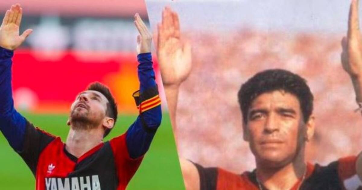 La Liga: Lionel Messi marks goal with Newell's Old Boys No 10 shirt in  tribute to