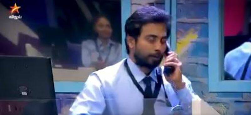 continue the biggboss call center task balaji was first caller for aari
