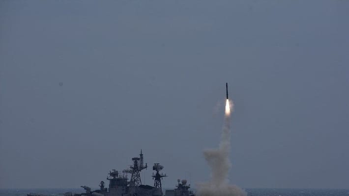 Indian Navy successfully test-fires BrahMos anti-ship version supersonic cruise in Andaman Nicobar Islands-dnm Indian Navy successfully test-fires BrahMos anti-ship version supersonic cruise in Andaman Nicobar Islands-dnm