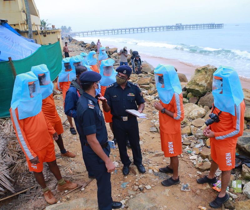 Tropical cyclone Burevi to the Indian coast