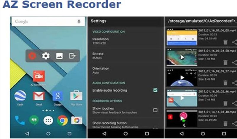 प्ले स्टोर पर DU Recorder ऐप के अलावा भी AZ Screen Recorder के जरिये भी वीडियो कॉल्स रिकॉर्ड किये जा सकते हैं। इस ऐप को भी डाउनलोड करने के बाद स्क्रीन पर बने आइकन पर क्लिक कर वीडियो रिकॉर्ड करना है।
