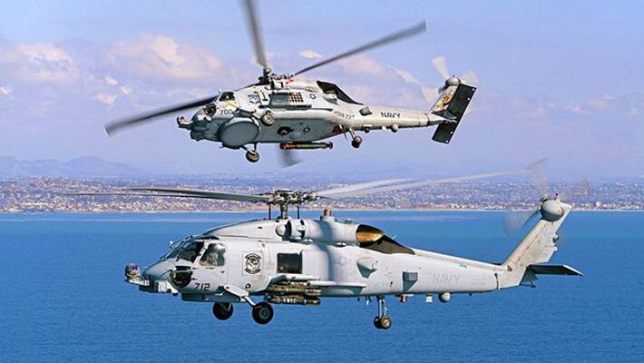 Indian Navy gets two MH-60R multi-role helicopters from USA Indian Navy gets two MH-60R multi-role helicopters from USA
