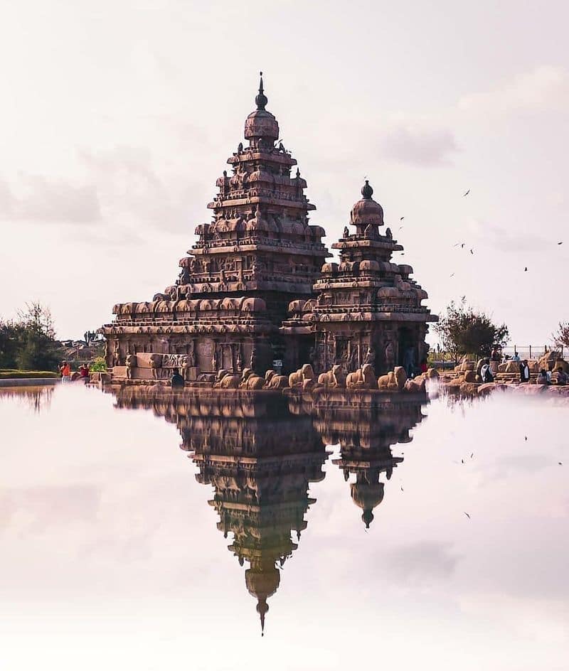 There is a temple named Shore Temple which was built in 700-728 AD. These pictures are taken from a Twitter account with the handle @hinduacademy