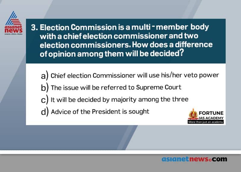 civil services Exam How can differences of opinion between Election Commissioners be resolved