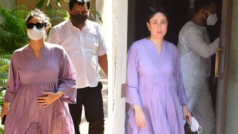 करीना के साथ सैफ सफेद रंग के पजामा कुर्ता में नजर आए। उन्होंने भी मास्क के साथ ही गॉगल रखा था। अक्सर रूककर फोटोग्राफर्स को पोज वाली करीना ने इस बार ऐसा नहीं किया। वे अपने अपार्टमेंट से निकली और कार में बैठकर चल गई। करीना जहां पेट पकड़कर चल रही थी वहीं वे चेहरे से थोड़ी रुआंसी भी नजर आई।