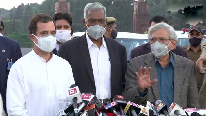 Congress leader Rahul Gandhi reaches Rashtrapati Bhawan kpn Congress leader Rahul Gandhi reaches Rashtrapati Bhawan kpn