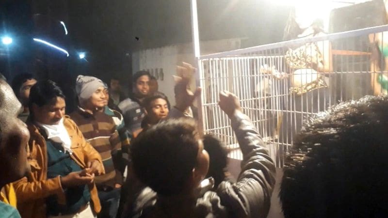पिंजरे में एक तरफ जहां बार बालाएं डांस कर रही थीं तो दूसरी तरफ लोग भी नोट उड़ाकर डांस और इशारे कर रहे थे।
