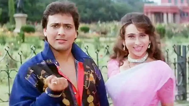 फिल्म 'कुली नंबर वन' के गाने मैं तो रस्ते से जा रहा था में गोविंदा और करिश्मा कपूर।