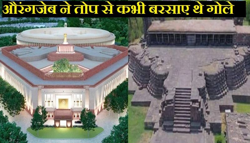 भव्य विजय मंदिर त्रिभुजाकार है। मंदिर के ऊंचे बेस को देखकर इसका आकार और नई संसद भवन की आकृति एक जैसी दिखती है।
