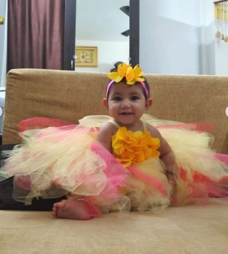 alya manasa daughter aila cute angle dress up photos