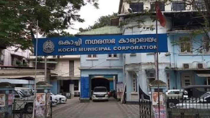 the opposition protested that the unfinished Kochi Municipal Corporation headquarters still needs crores the opposition protested that the unfinished Kochi Municipal Corporation headquarters still needs crores