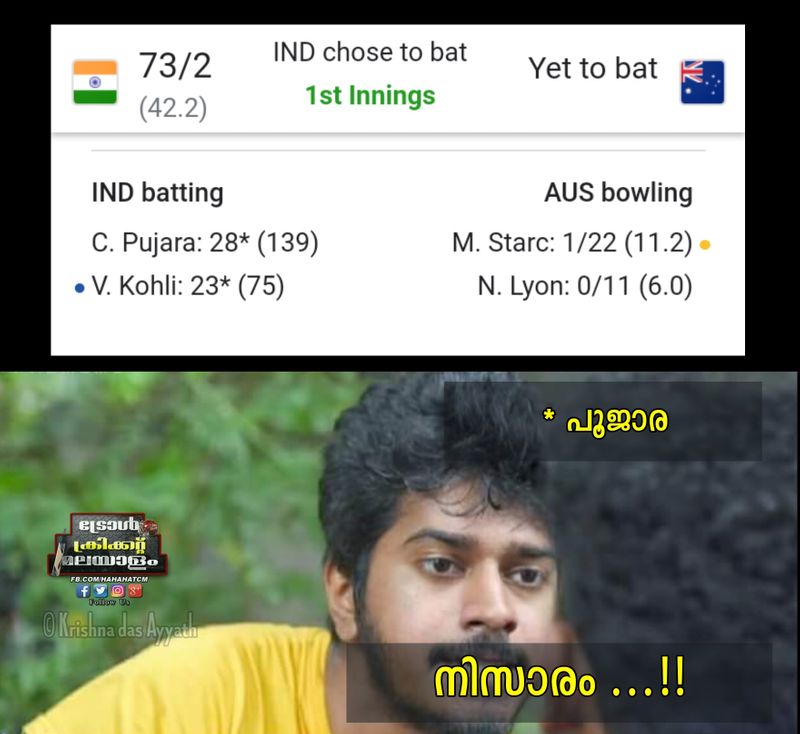social media trolls cheteshwar pujara for his slow innings vs australia