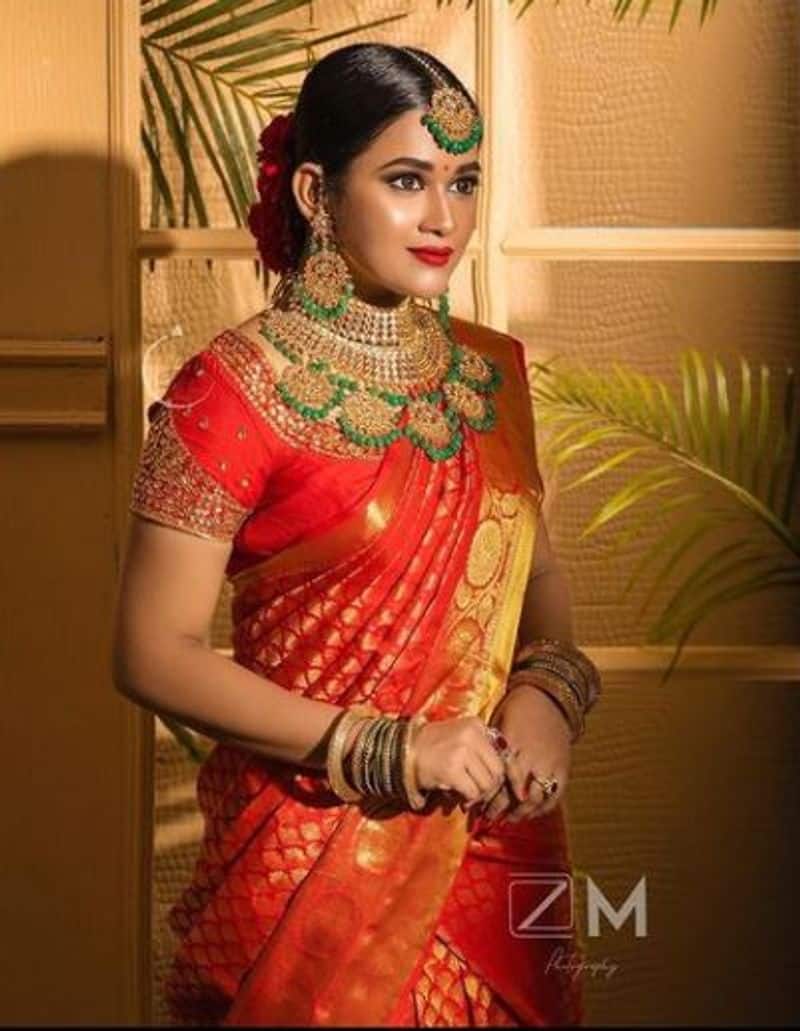 pandian store serial kaavya latest bridal makeup photo shoot