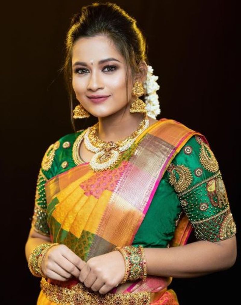 pandian store serial kaavya latest bridal makeup photo shoot