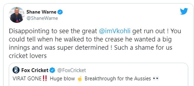 Australia vs India: Ajinkya Rahane run out Virat Kohli, fans responds