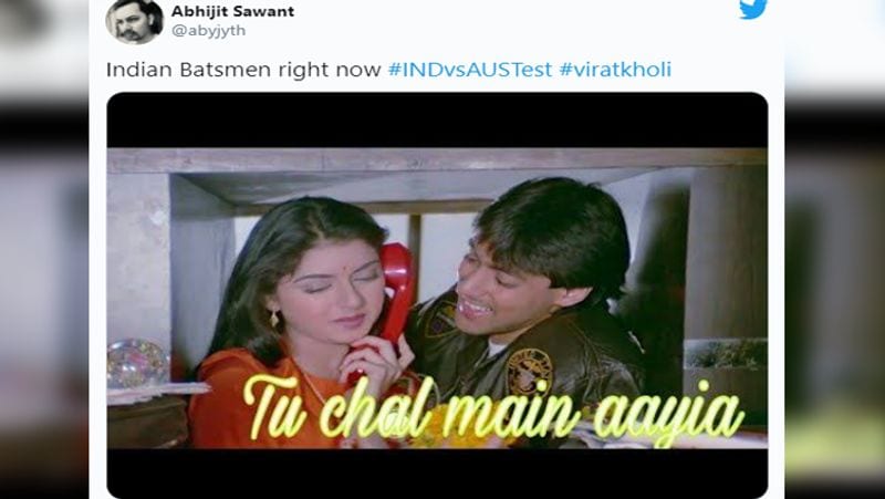 एक यूजर ने बॉलीवुड फिल्म मैंने प्यार किया कि फोटो शेयर कर लिखा कि यही हालात टीम इंडिया की है, 'तू चल मैं आया'।
